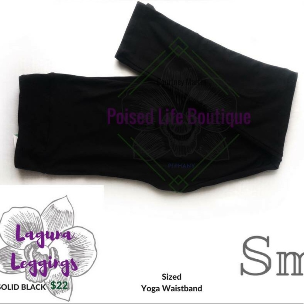 Solid black leggings